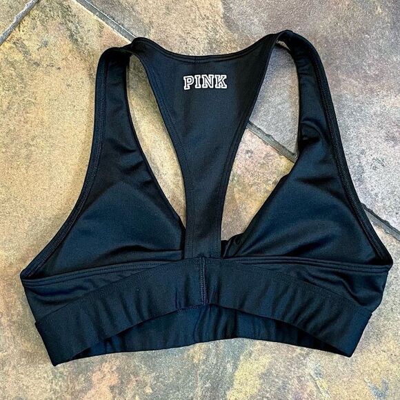 PINK Victoria’s Secret Black Twist Keyhole Sports Bra XS - Picture 7 of 7